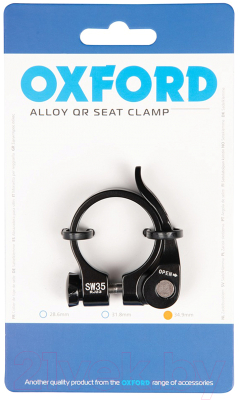 Хомут подседельный для велосипеда Oxford 2023 Seat Clamp QR Alloy 34.9мм / SE952B (черный)