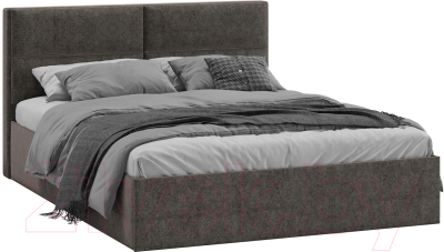 Двуспальная кровать ТриЯ Глосс универсальный тип 1 с ПМ и заглушиной 160x200 (Jercy Stone)