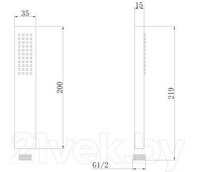Изображение товара Лейка ручного душа Abber AF0050B (черный матовый)