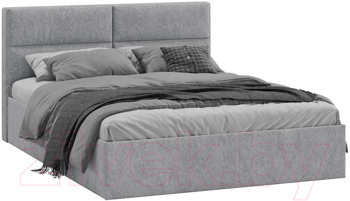 Двуспальная кровать ТриЯ Глосс универсальный тип 1 с ПМ и заглушиной 160x200