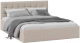 Двуспальная кровать ТриЯ Эмма c мягкой обивкой и заглушиной с ПМ 160x200 (велюр Confetti Cream) - 