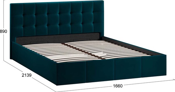 Купить Двуспальная кровать ТриЯ Эмма с ПМ 160x200  