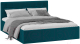 Двуспальная кровать ТриЯ Эмма c мягкой обивкой и заглушиной с ПМ 160x200 (велюр Confetti Izumrud) - 