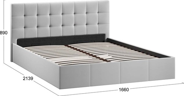 Купить Двуспальная кровать ТриЯ Эмма с ПМ 160x200  