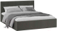 Двуспальная кровать ТриЯ Эмма c мягкой обивкой и заглушиной с ПМ 160x200 (велюр Confetti Stone) - 
