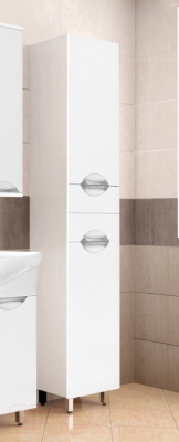 Шкаф-пенал для ванной Style Line Жасмин 36 2 ящика (корзина)