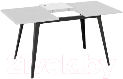 Обеденный стол ТриЯ Равенна тип 1 (черный мрамор/белый бетон)