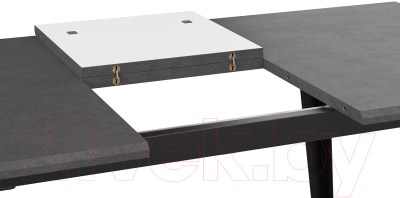 Обеденный стол ТриЯ Равенна тип 1 (черный мрамор/серый бетон)