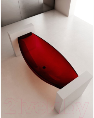 Ванна из полиэфирной смолы Abber Kristall AT9704 Rubin (подвесная, красный)