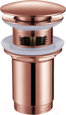 Донный клапан Abber AF0010MRG с переливом (розовое золото матовый)