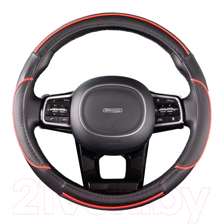 Оплетка на руль Skyway Combo 5 M / S01102333 (черный/красный) — фото 2