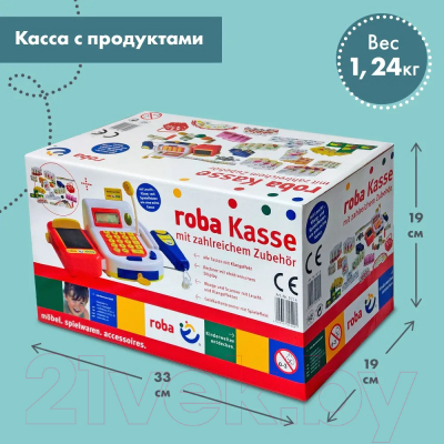 Касса игрушечная Roba Продукты с весами и кассой / 98160