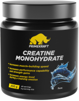 Креатин Prime Kraft Creatine Monohydrate Micronized 100% Pure (200г, без вкуса, банка) - 