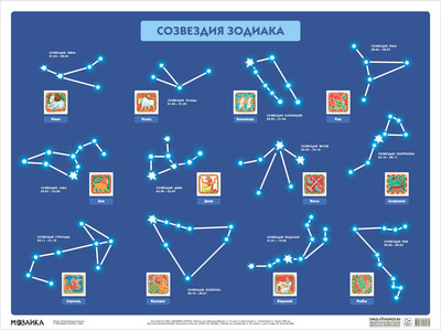 

Развивающий плакат, Созвездия зодиака / МС13536