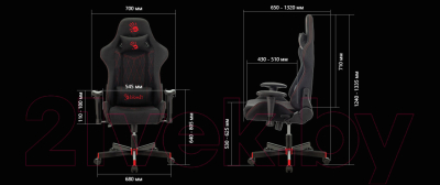 Кресло геймерское A4Tech Bloody GC-850 (черный ромбик)