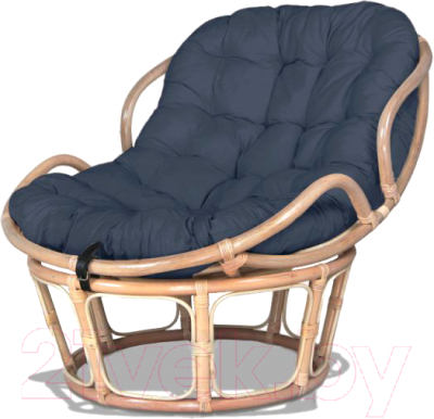 Кресло садовое Мир Ротанга Papasan Mini 23/03 (белый/синий)