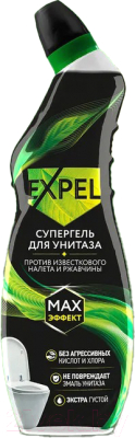 Чистящее средство для унитаза Expel Супергель против известкового налета и ржавчины (750мл, подходит для септика)