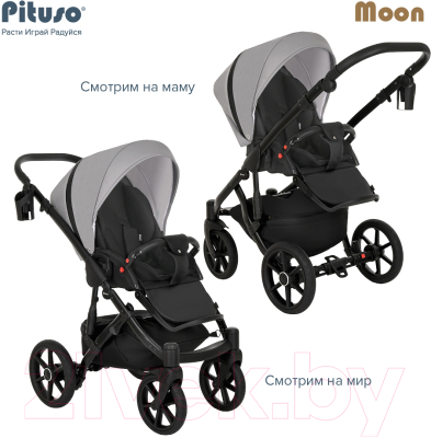 Детская универсальная коляска Pituso Moon 2 в 1 / M07 (розовый кварц)