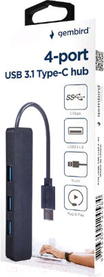 USB-хаб Gembird UHB-CM-U3P4-01