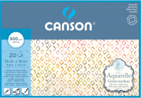 Набор бумаги для рисования Canson Aquarell Grain Torchon / 400106443 (20л) - 
