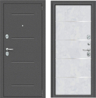 Входная дверь el'Porta R-2 104.П50 88x205 (правая, Snow Art IMP-6/антик серебристый) - 