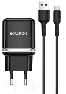 Зарядное устройство сетевое Borofone BA36A AM-Type-C / 6931474716002 (черный)