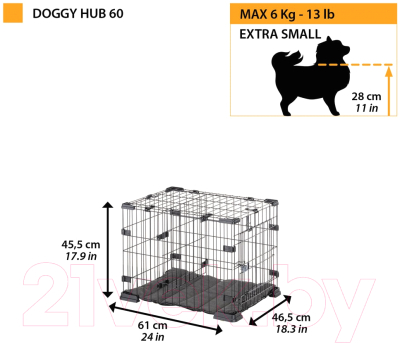 Клетка для животных Ferplast Doggy Hub / 73175117
