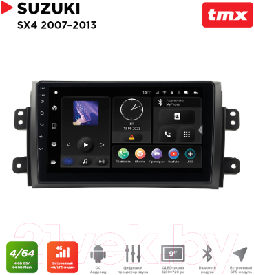 Бездисковая автомагнитола Incar TMX-0706-4