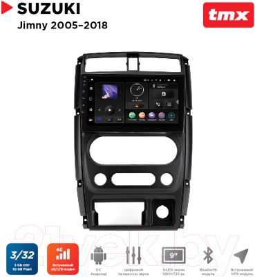 Бездисковая автомагнитола Incar TMX-0703-3