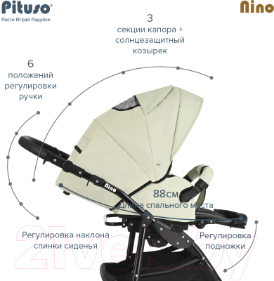 Детская универсальная коляска Pituso Nino 2 в 1 / 4010 (Mint)