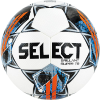 Футбольный мяч Select B Brillant Super TB V22 / 3615960001 (размер 5, белый/синий/оранжевый) - 