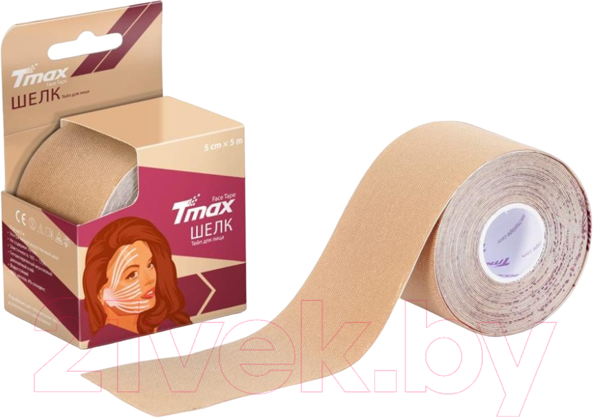 Кинезио тейп Tmax Beauty Tape (5м, вискоза/бежевый) — фото 2
