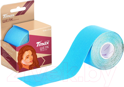 Кинезио тейп Tmax Beauty Tape (5м, вискоза/голубой)