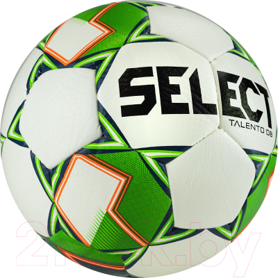 Футбольный мяч Select Talento DB V22 / 0773846400 (размер 3, белый/оранжевый/зеленый)