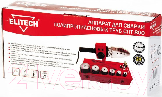 Паяльник для полипропиленовых труб Elitech СПТ 800