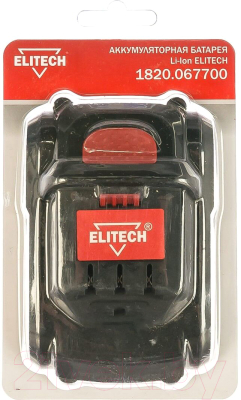Аккумулятор для электроинструмента Elitech 18V 4.0 Ah (1820.067700)