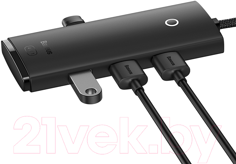 USB-хаб Baseus Lite Series 4-Port Type-C HUB Adapter / WKQX030301 (черный) — фото 2