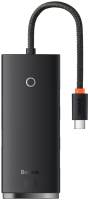 USB-хаб Baseus Lite Series 4-Port Type-C HUB Adapter / WKQX030301 (черный) - 