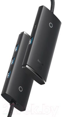 USB-хаб Baseus Lite Series 4-Port Type-C HUB Adapter / WKQX030301 (черный)