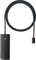USB-хаб Baseus Lite Series 4-Port Type-C HUB Adapter / WKQX030401 (черный) - 