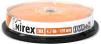 Набор дисков DVD+R Mirex 4.7Gb 16x / UL130013A1L (10шт) - 