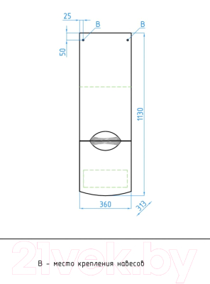 Шкаф-полупенал для ванной Style Line Жасмин-2 360