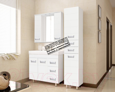 Шкаф-пенал для ванной Style Line Ирис 48 2 ящика