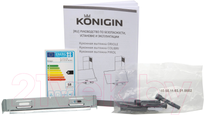 Изображение товара Вытяжка наклонная Konigin Pirol 60 (черный)