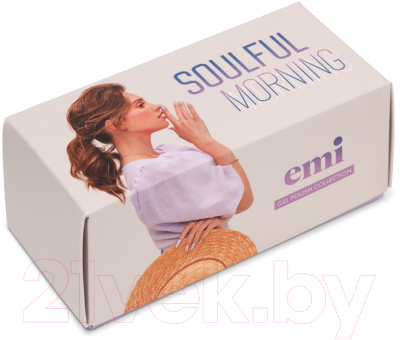 Набор гель-лаков для ногтей E.Mi Soulful Morning + наклейки (8x9мл)