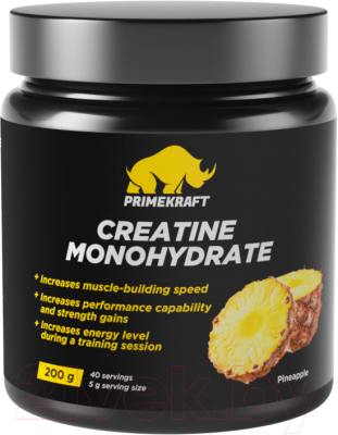 Креатин Prime Kraft Monohydrate Micronized (200г, ананас, банка)