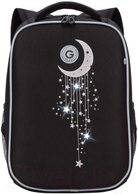 Школьный рюкзак Grizzly RAw-396-13 (черный/серебристый)