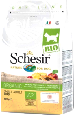 Сухой корм для собак Schesir Bio Adult Dog с домашней птицей (600г)
