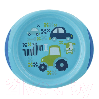 Набор тарелок для кормления Chicco 340624049 (голубой/зеленый)