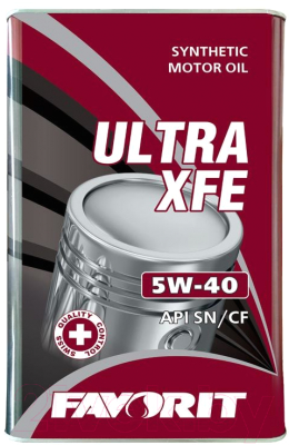 Моторное масло Favorit Ultra XFE 5W40 API SN/CF Metal / 54706 (4л)